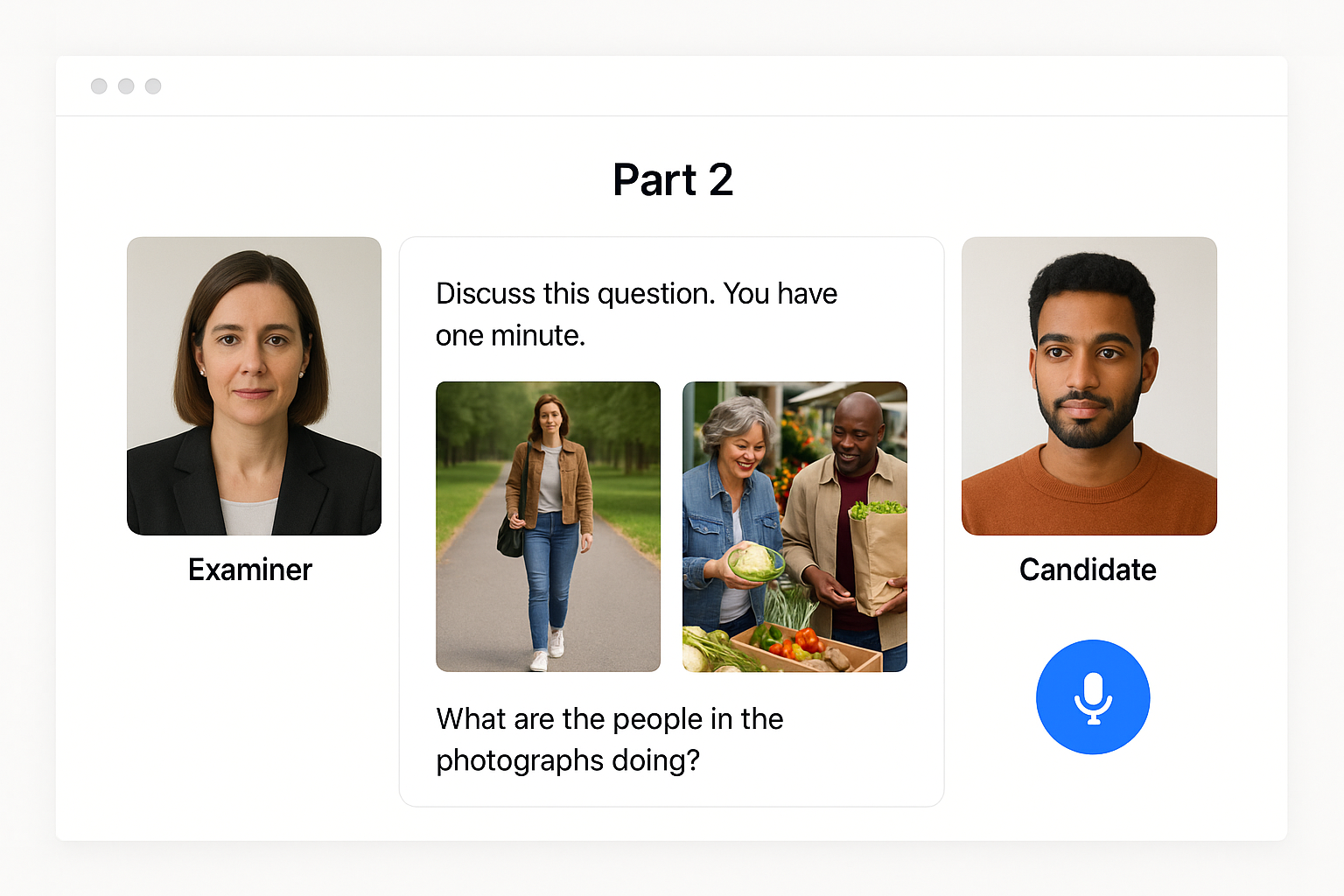 SpeakingMock interface demonstration